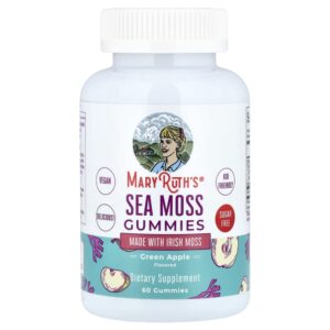 Gomas de Musgo Marinho Maçã Verde 60 Gomas (25 mg por Goma) - MaryRuth's