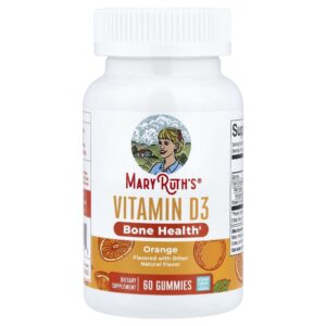 Gomas de Vitamina D3 Laranja 60 Gomas 25 mcg (1000 UI) por Goma) - MaryRuth's