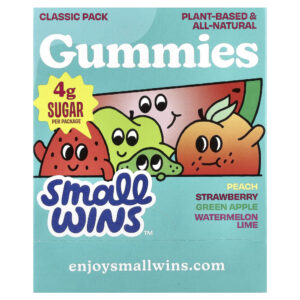 Gomas Pacote Clássico Pêssego Morango Maçã Verde Melancia Limão Taiti 6 Pacotes 50 g Cada - Enjoy Small Wins