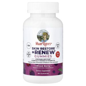 Gomas Pele Restore + Renew Frutos Silvestres Mistos 60 Gomas - MaryRuth's
