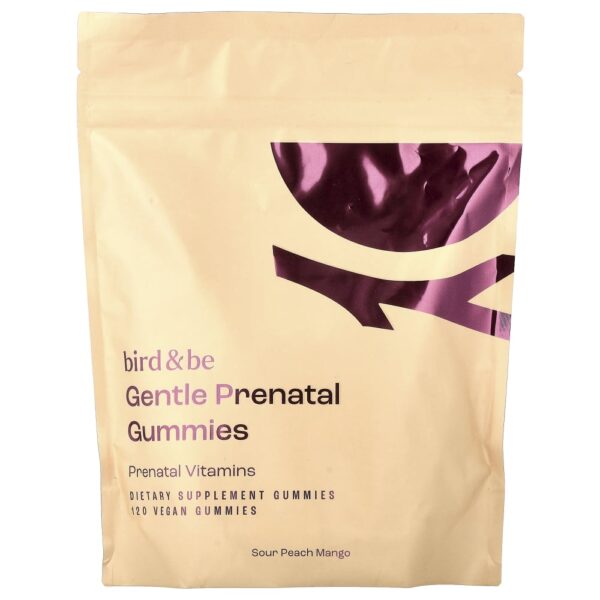 Gomas Pré-Natais Pêssego e Manga 120 Gomas Veganas - Bird & Be