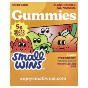 Gomas Sabor Amargo Pêssego Morango Maçã Verde Melancia-Limão 6 Pacotes 50 g Cada - Enjoy Small Wins