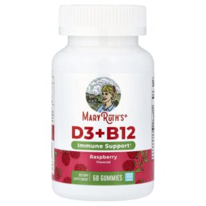 Gomas Vitamina D3 + Vitamina B12 Framboesa 60 Gomas - MaryRuth's