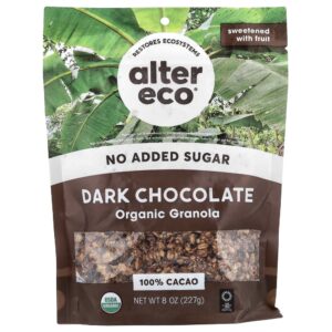 Granola Orgânica Sabor Chocolate Amargo Dark Chocolate 227 g - Alter Eco