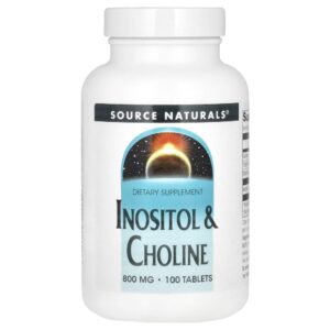 Inositol e Colina 800 mg 100 Comprimidos - Source Naturals