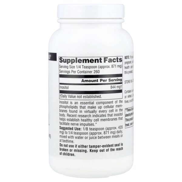 Inositol Puro em Pó 227 g - Source Naturals