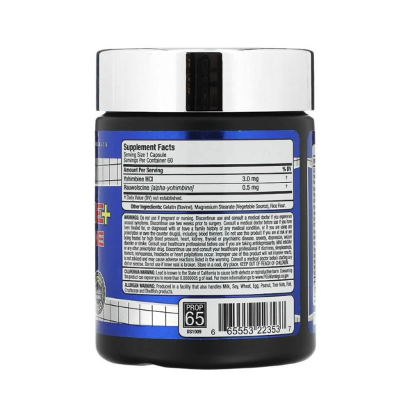 Ioimbina Rauwolscine 3mg 60 Cápsulas - ALLMAX