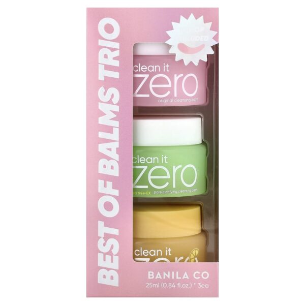 Kit Bálsamos de Limpeza Facial Clean It Zero Trio Best of Balms 3 Unidades de 25 ml - Banila Co