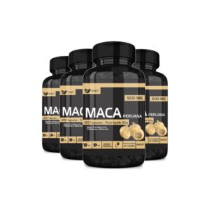 Kit 4x Maca Peruana Pura 500mg 120 Cápsulas cada - Muwiz