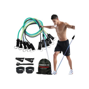 Kit Elástico de Resistência para Treino em Casa - Musculação, Força e Definição