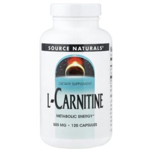 L-Carnitina 500 mg 120 Cápsulas - Source Naturals