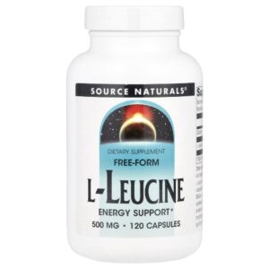 L-Leucina 500 mg 120 Cápsulas - Source Naturals