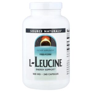 L-Leucina 500 mg 240 Cápsulas - Source Naturals
