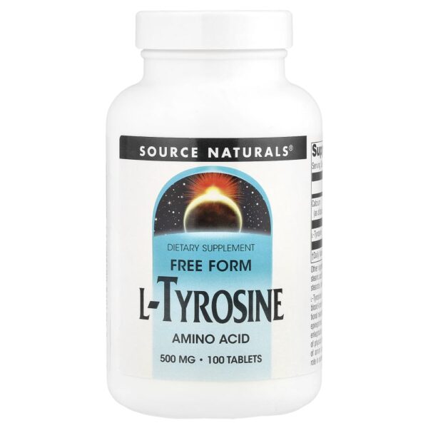 L-Tirosina 500 mg 100 Comprimidos - Source Naturals