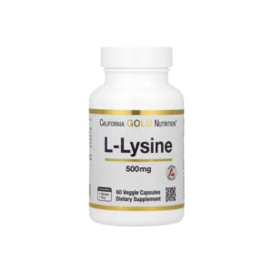 L-Lisina 500mg 60 Veg Cápsulas - California Gold Nutrition