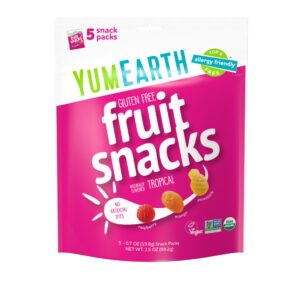 Lanches de Frutas Sem Glúten Frutas Tropicais 5 Pacotes 20 g Cada - YumEarth