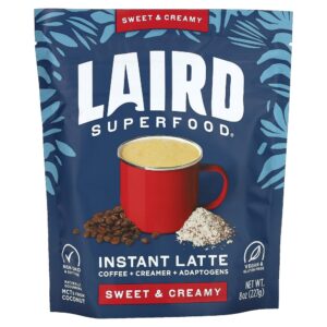 Latte Instantâneo Café + Creme + Adaptogênicos Doce e Cremoso 227 g - Laird Superfood