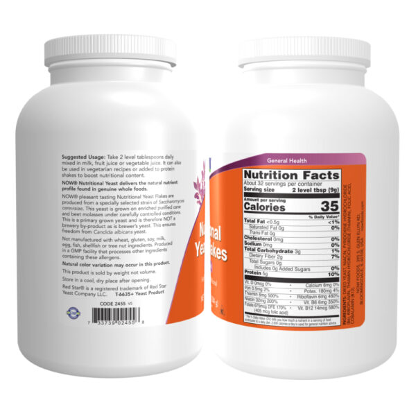 Levedura Nutricional Nutritional Yeast Flakes 284g - Now Foods