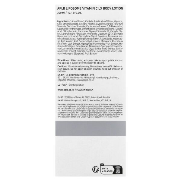 Loção Corporal Lipossomal Vitamina C LX 300 ml - APLB