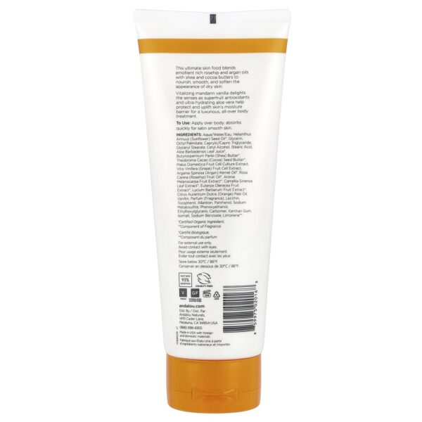Loção Corporal Mandarina e Baunilha 236 ml - Andalou Naturals