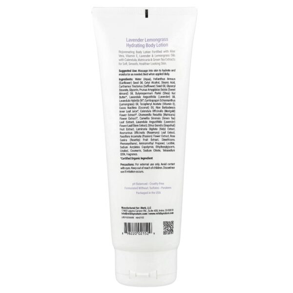 Loção Hidratante Corporal Capim-Limão e Lavanda 236 ml - Mild By Nature