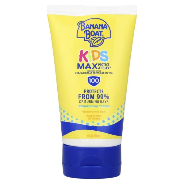 Loção Protetora Solar Infantil Max Protect e Play FPS 100 118 ml - Banana Boat