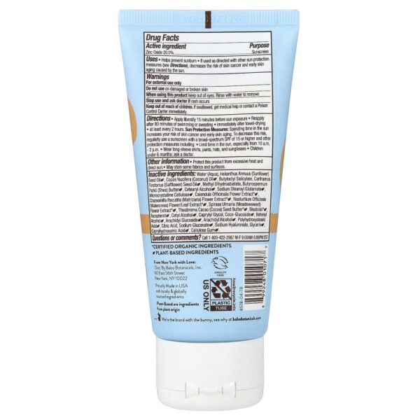 Loção Protetora Solar Mineral Infantil FPS 50 89 ml - Babo Botanicals