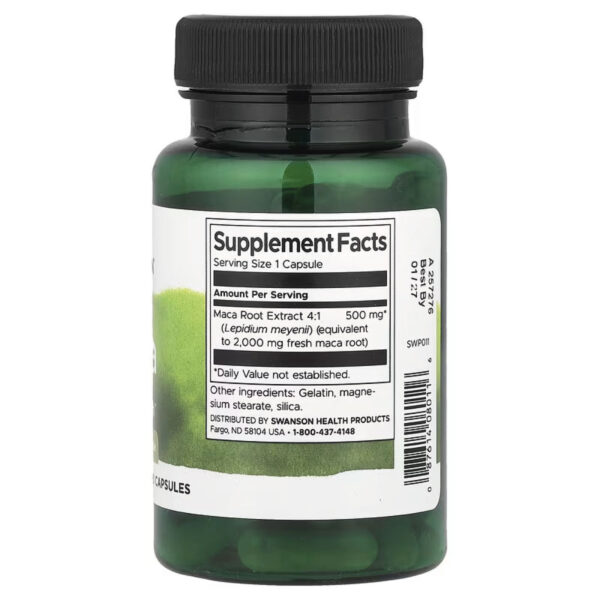Maca Peruana 500mg 60 Cápsulas - Swanson