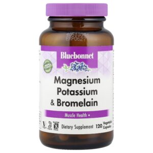 Magnésio e Potássio e Bromelaína 120 Cápsulas Vegetais - Bluebonnet Nutrition