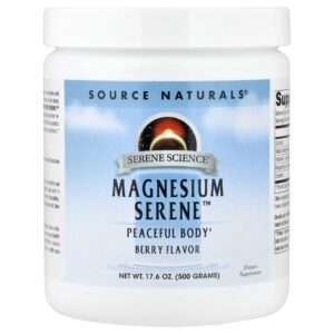 Magnésio Serene Sabor Fruto Silvestre 500 g em Pó - Source Naturals