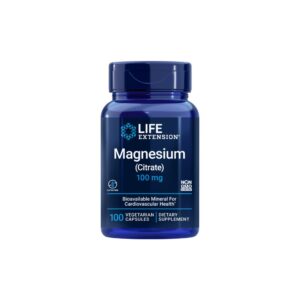 Magnésio Citrato 100mg 100 Cápsulas - Life Extension