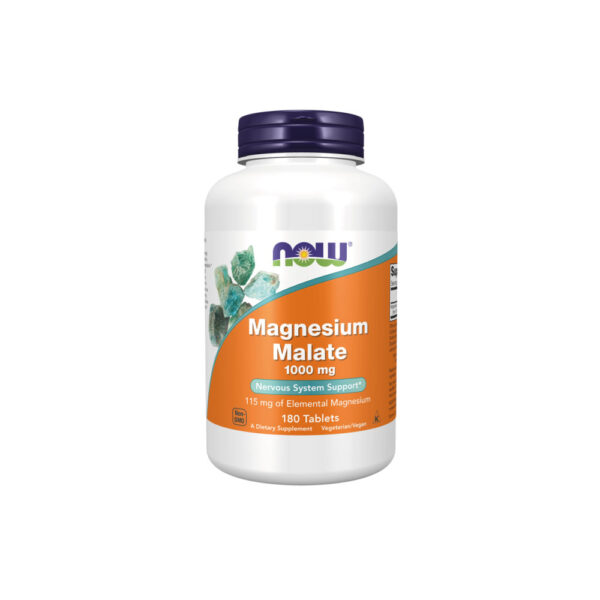 Magnésio Malato 1000mg 180 Tabletes - Now Foods