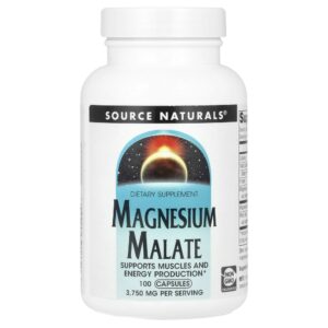 Malato de Magnésio 100 Cápsulas - Source Naturals