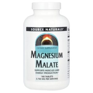 Malato de Magnésio 180 Comprimidos - Source Naturals