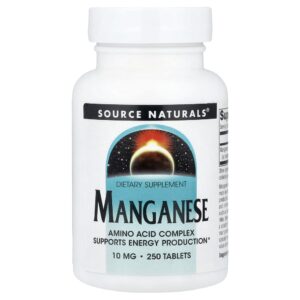 Manganês 10 mg 250 Comprimidos - Source Naturals
