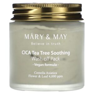 Mary & May - Máscara Facial Purificante Cica Tea Tree Wash-Off Pack 125 g