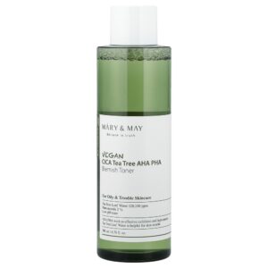 Mary & May - Tônico Facial Esfoliante Vegan Cica Tea Tree AHA PHA Toner 200 ml