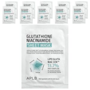 Máscara Facial de Beleza com Glutationa e Niacinamida 10 Folhas 25 ml - APLB