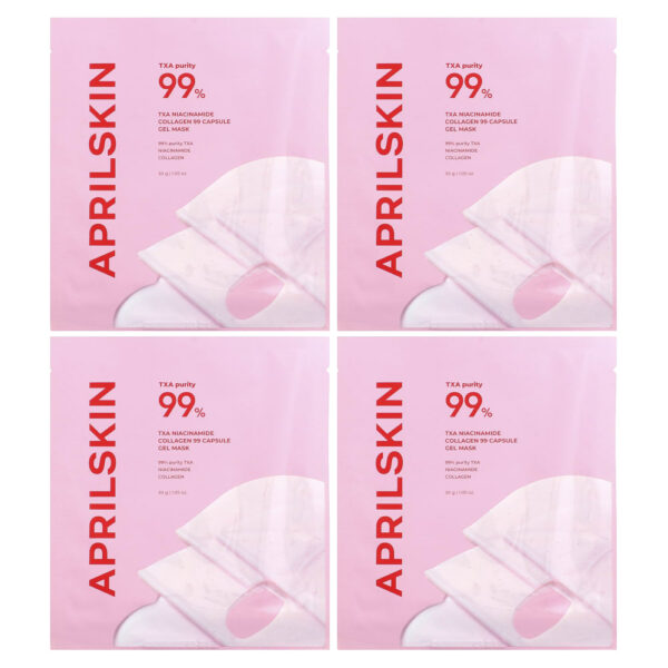 Máscara Facial em Gel Niacinamida e Colágeno Real Collagen Fit Mask 4 Unidades de 30 g - Aprilskin