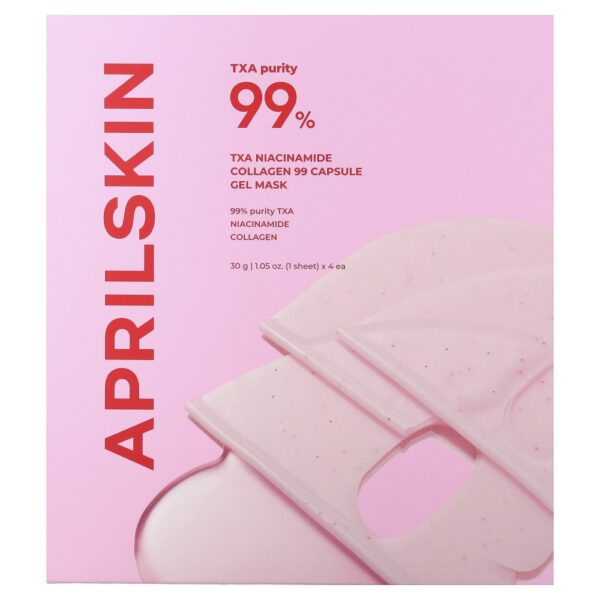 Máscara Facial em Gel Niacinamida e Colágeno Real Collagen Fit Mask 4 Unidades de 30 g - Aprilskin