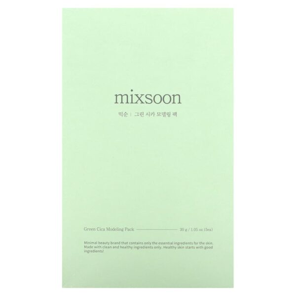 Máscara Facial Modeling Pack Green Cica Kit com 5 Pacotes - Mixsoon