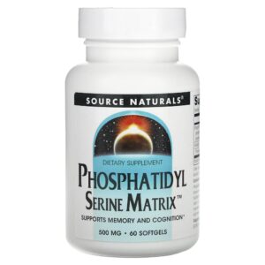 Matriz de Fosfatidil serina 500 mg 60 Softgels - Source Naturals