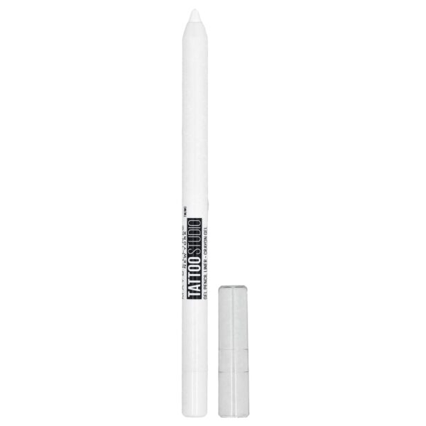 Maybelline - Lápis Delineador de Olhos em Gel Tattoo Studio Waterproof 970 Polished White 1.2 g