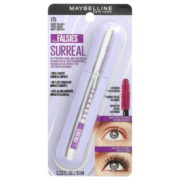 Maybelline - Máscara de Cílios Alongadora The Falsies Surreal Extensions 175 Muito Preto 10 ml