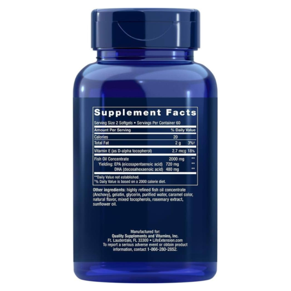 Mega EPA/DHA 120 Softgels - Life Extension