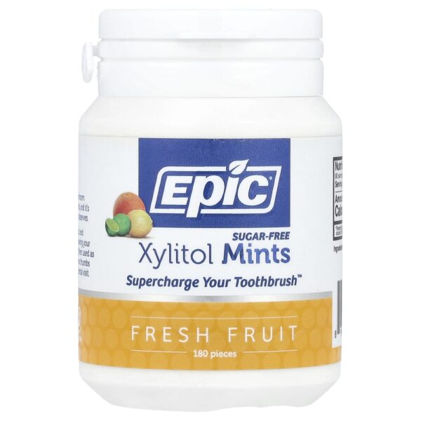 Mentas de Xilitol Sem Açúcar Frutas Frescas 180 Unidades - Epic Dental