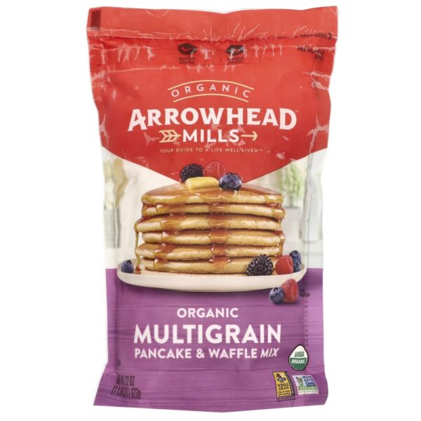 Mistura Multigrãos Orgânica para Panqueca e Waffle 623 g - Arrowhead Mills