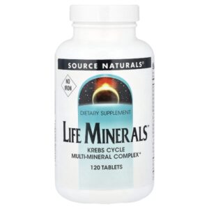 Multimineral Life Minerals Sem Ferro 120 Comprimidos - Source Naturals