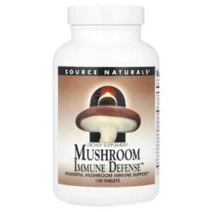 Mushroom Immune Defense Complexo de Cogumelos 120 Comprimidos - Source Naturals