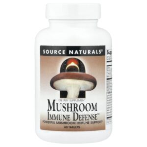Mushroom Immune Defense Complexo de Cogumelos 60 Comprimidos - Source Naturals